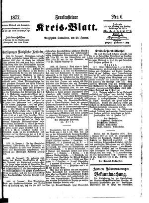 Frankensteiner Kreisblatt vom 20.01.1877