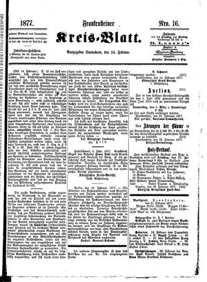 Frankensteiner Kreisblatt vom 24.02.1877