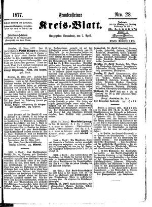 Frankensteiner Kreisblatt vom 07.04.1877