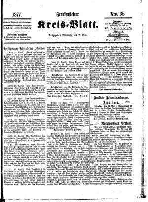 Frankensteiner Kreisblatt on May 2, 1877