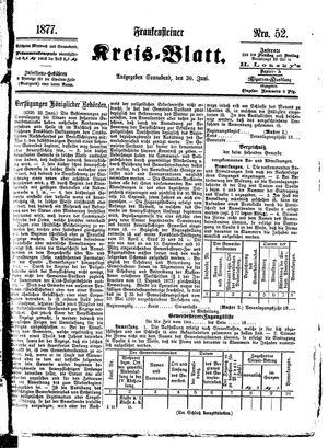 Frankensteiner Kreisblatt vom 30.06.1877