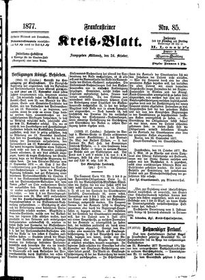 Frankensteiner Kreisblatt vom 24.10.1877