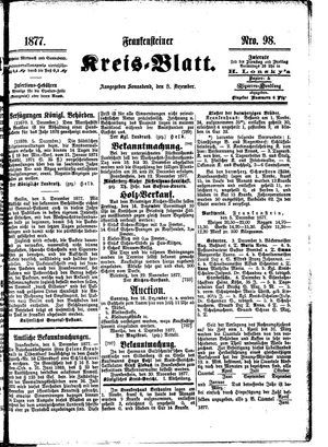 Frankensteiner Kreisblatt vom 08.12.1877