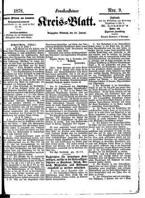 Frankensteiner Kreisblatt on Jan 30, 1878