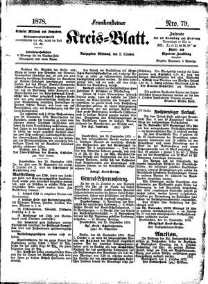 Frankensteiner Kreisblatt vom 02.10.1878