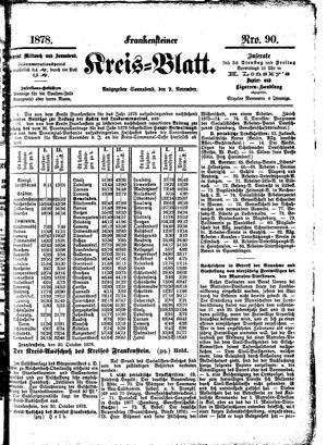 Frankensteiner Kreisblatt vom 09.11.1878