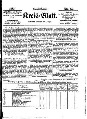 Frankensteiner Kreisblatt vom 04.08.1883