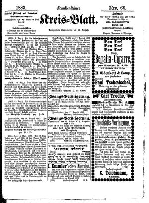 Frankensteiner Kreisblatt vom 18.08.1883