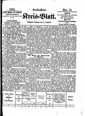 Frankensteiner Kreisblatt vom 12.09.1883