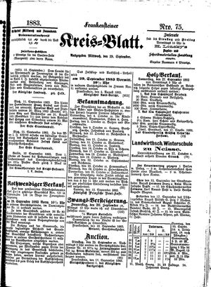 Frankensteiner Kreisblatt vom 19.09.1883