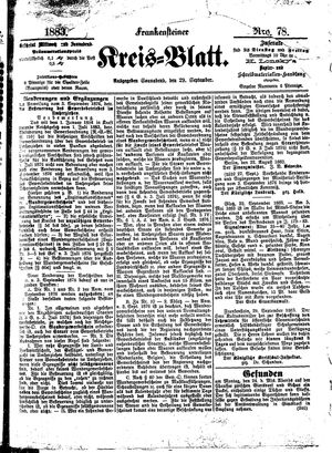 Frankensteiner Kreisblatt vom 29.09.1883