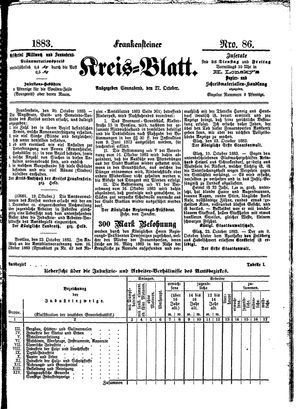 Frankensteiner Kreisblatt vom 27.10.1883