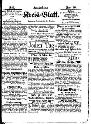 Frankensteiner Kreisblatt vom 10.11.1883