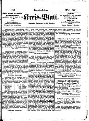 Frankensteiner Kreisblatt vom 15.12.1883