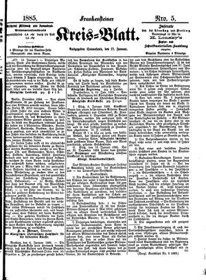 Frankensteiner Kreisblatt vom 17.01.1885