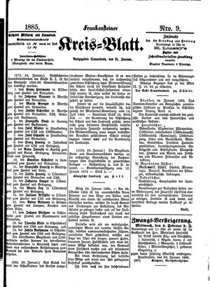 Frankensteiner Kreisblatt vom 31.01.1885