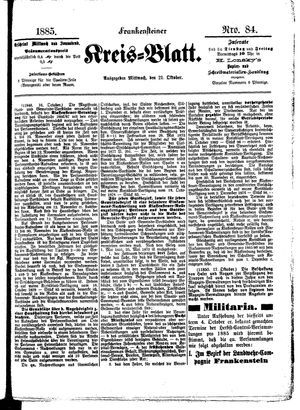 Frankensteiner Kreisblatt vom 21.10.1885