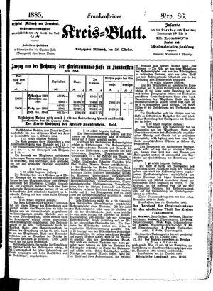 Frankensteiner Kreisblatt vom 28.10.1885