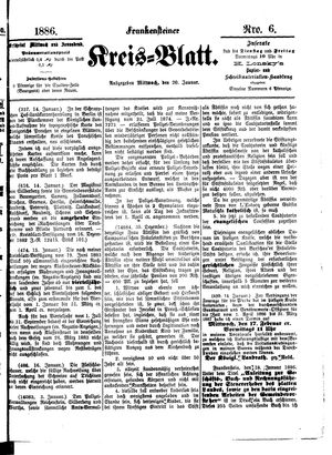 Frankensteiner Kreisblatt vom 20.01.1886
