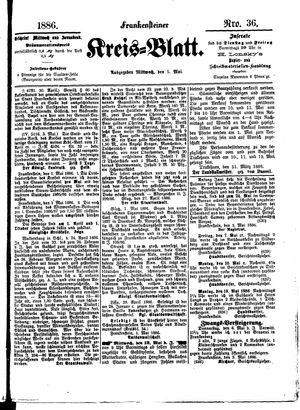 Frankensteiner Kreisblatt vom 05.05.1886