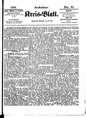 Frankensteiner Kreisblatt vom 19.05.1886