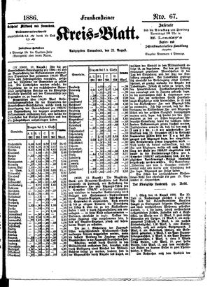 Frankensteiner Kreisblatt on Aug 21, 1886
