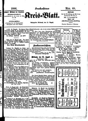 Frankensteiner Kreisblatt vom 25.08.1886
