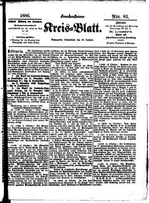 Frankensteiner Kreisblatt on Oct 16, 1886