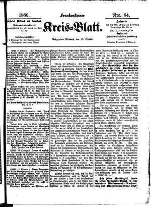 Frankensteiner Kreisblatt vom 20.10.1886