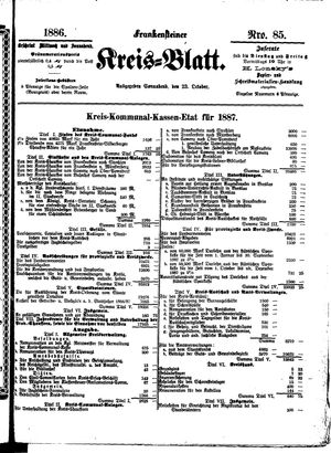 Frankensteiner Kreisblatt vom 23.10.1886