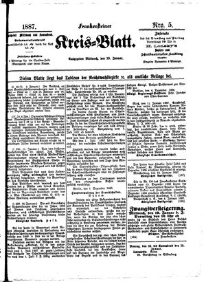 Frankensteiner Kreisblatt on Jan 19, 1887