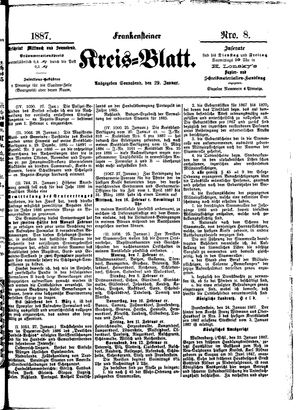 Frankensteiner Kreisblatt vom 29.01.1887