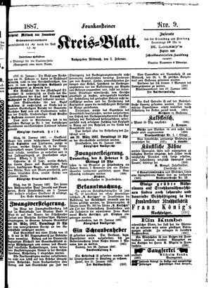 Frankensteiner Kreisblatt on Feb 2, 1887