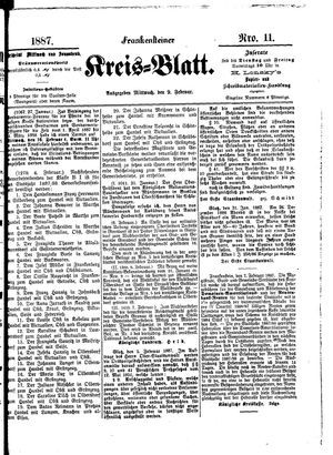 Frankensteiner Kreisblatt vom 09.02.1887