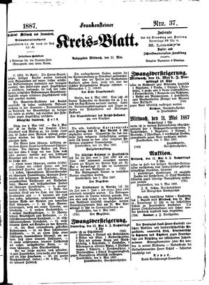 Frankensteiner Kreisblatt vom 11.05.1887