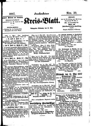 Frankensteiner Kreisblatt vom 18.05.1887