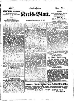 Frankensteiner Kreisblatt on Jul 23, 1887
