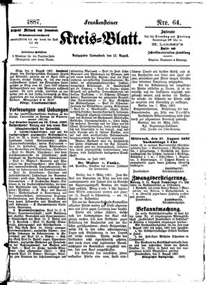 Frankensteiner Kreisblatt vom 13.08.1887