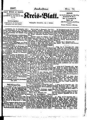 Frankensteiner Kreisblatt vom 01.10.1887