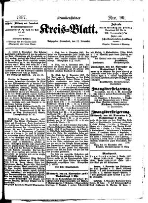 Frankensteiner Kreisblatt vom 12.11.1887