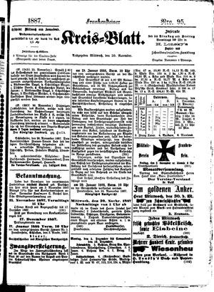 Frankensteiner Kreisblatt on Nov 30, 1887