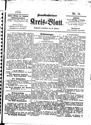 Frankensteiner Kreisblatt on Feb 18, 1893