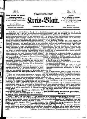 Frankensteiner Kreisblatt on Apr 26, 1893