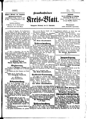 Frankensteiner Kreisblatt vom 13.09.1893