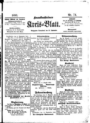 Frankensteiner Kreisblatt vom 16.09.1893