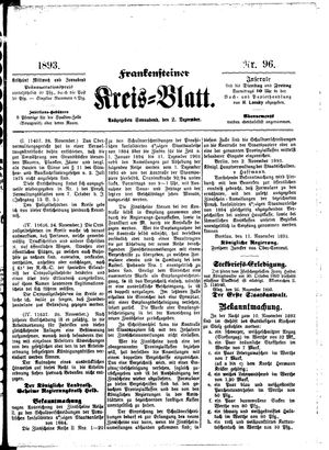Frankensteiner Kreisblatt on Dec 2, 1893