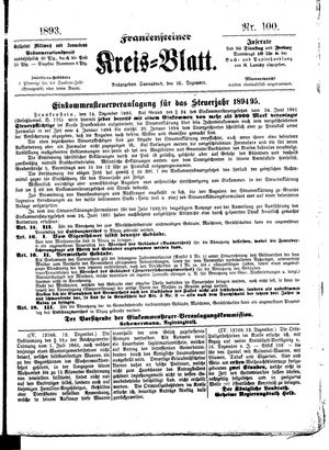 Frankensteiner Kreisblatt vom 16.12.1893