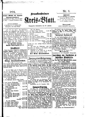 Frankensteiner Kreisblatt on Jan 27, 1894