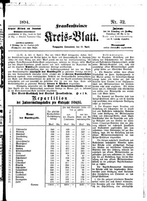 Frankensteiner Kreisblatt vom 21.04.1894