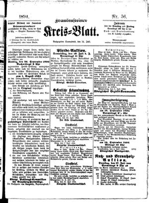Frankensteiner Kreisblatt vom 14.07.1894
